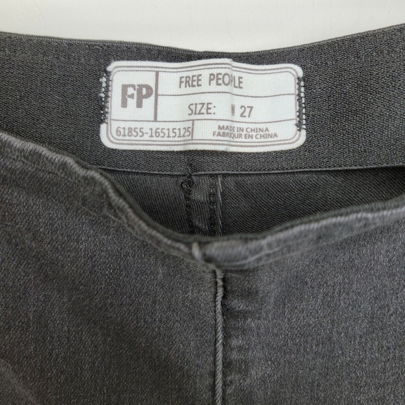Free People Grey Wide-Leg Flare Pullon Pants Size 27 - Picture 5 of 10